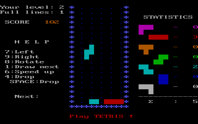 Tetris | Download or Play Tetris DOS Game